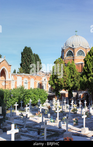 San Michele Cemetery Island, Venice. San Cristoforo. Cimitero di San Michele, Venezia Stock Photo