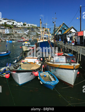 Fishing boats in Mevagissey harbour, Cornwall, England