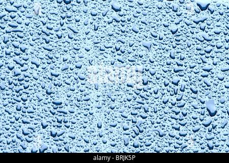 Water drops on a glass background Stock Photo