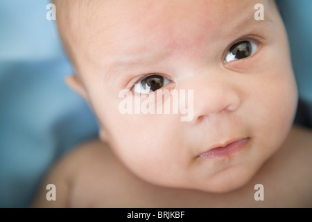 Close-Up of Baby Boy Stock Photo