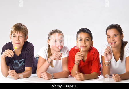 Portrait of Four Children Stock Photo