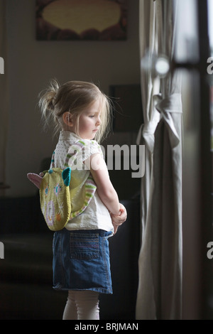 Little Girl at Home Stock Photo