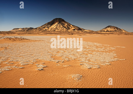 black desert, western desert, Egypt, Arabia, Africa Stock Photo