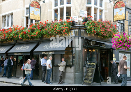 The Dog and Duck pub, Soho, London, England, UK Stock Photo - Alamy