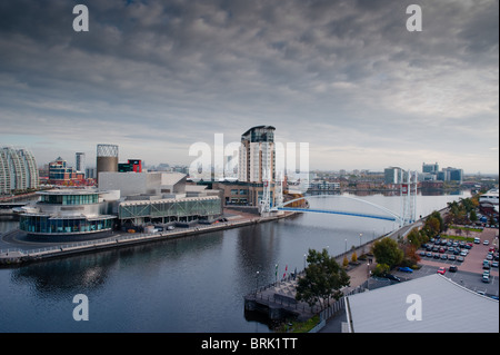 View of the Lowry Centre Salford Quays Stock Photo