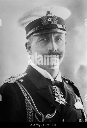 Portrait photo circa 1900 of Kaiser Wilhelm II (1859 - 1941) - the last German Emperor and King of Prussia (1888 - 1918). Stock Photo