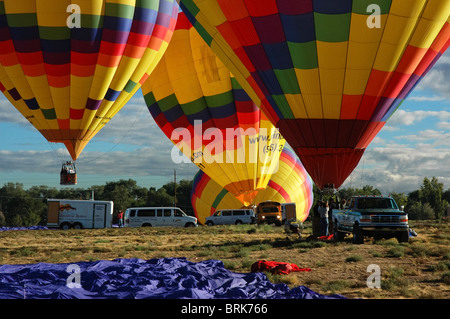 Early morning balloon launch, Albuquerque, NM. Stock Photo