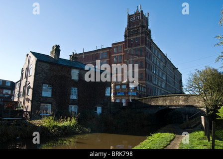 goyt mill along the macclesfied canal marple stockport cheshire Stock Photo