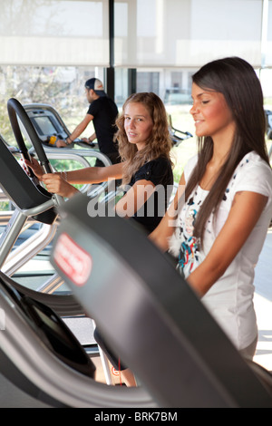 People working out at the gym Stock Photo