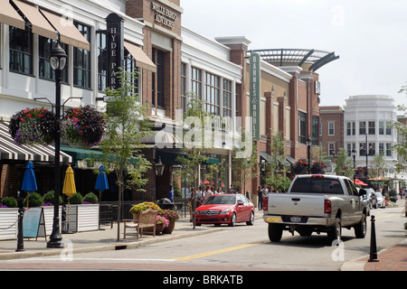 Crocker Park outdoor outlet mall - Metro Cleveland Ohio Stock Photo