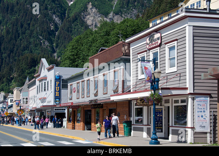 Shops downtown Juneau Alaska USA Stock Photo