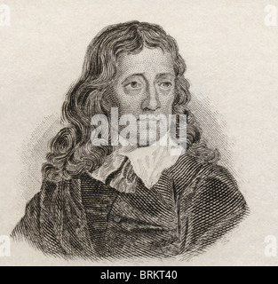 John Milton, 1608 to 1674. English poet, polemicist and civil servant. Stock Photo