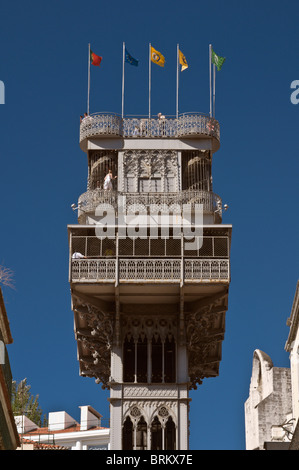 Santa Justa Elevator Lisbon Portugal Stock Photo