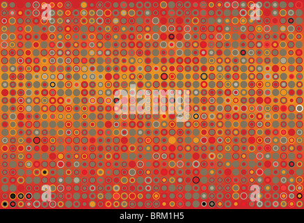 Abstract illustrated background of red dots Stock Photo