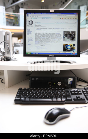 Modern desktop computer (UK). Stock Photo