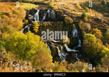 This is the 'Loup of Fintry' waterfalls of Scotland during Autumn Stock Photo