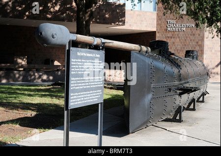 H.L. Hunley Confederate Submarine: U.S.A. Civil War (1861-1865), Charleston, SC museum Stock Photo