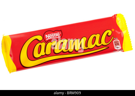 Bar of Nestle Caramac white chocolate Stock Photo