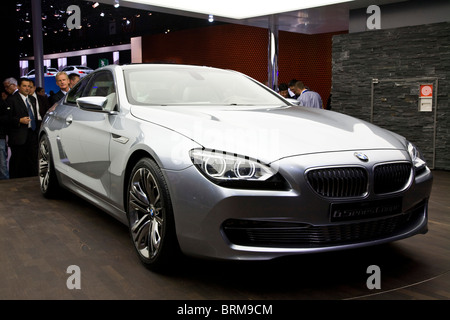 Paris motor show 2010 and the BMW 6 series coupe Stock Photo