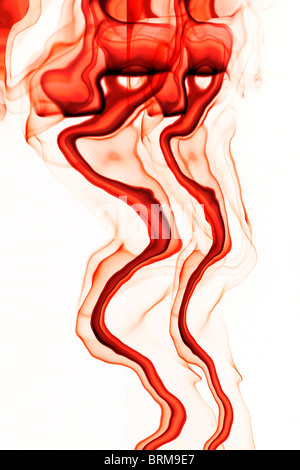 swirl and wave - red demon Stock Photo