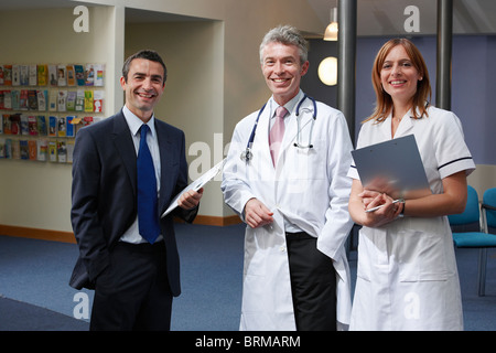 Doctors in waiting area Stock Photo