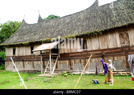 rumah minangkabau belimbing village bukittingi sumatra indonesia