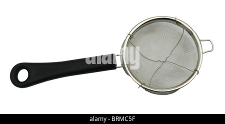 Tea Strainer cutout on a white background. Stock Photo