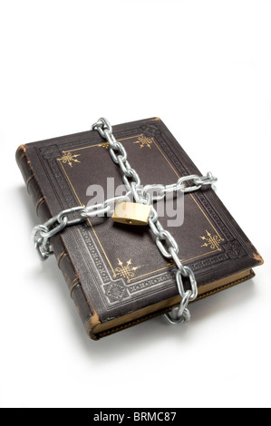 Leather bound chained book