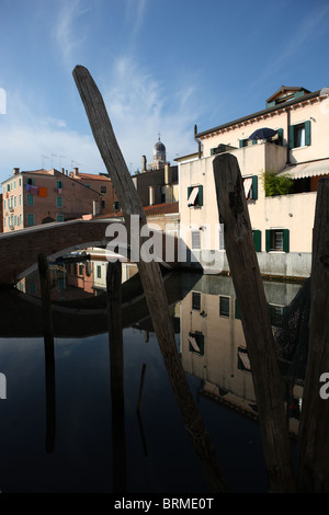 Chioggia, Vena canal, bridge, lagoon, Venice, Italy Stock Photo