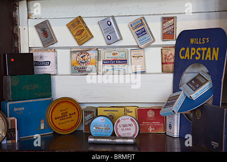 Old tobacco packets and products UK Stock Photo