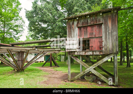 Louisiana, Baton Rouge, Rural Life Museum circa 19th century, grist mill Stock Photo