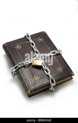 Leather bound chained book