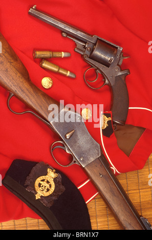 British artefacts as used in the battle of Isandlwana Stock Photo