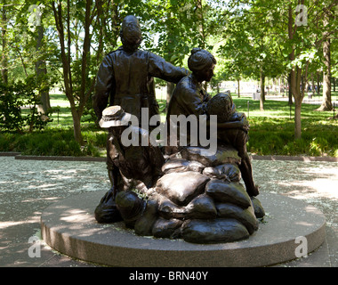 The Vietnam Women's Memorial is a memorial dedicated to the women of the USA who served in the Vietnam War, mostly nurses. Stock Photo