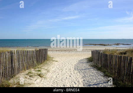 France, Brittany (Bretagne), Morbihan, Carnac beach Stock Photo