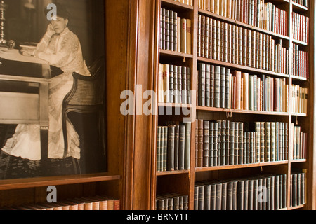 Edith Wharton's library in Lenox, Massachusetts is now open to the public. Stock Photo