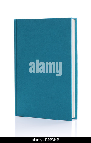 Isolated blank blue hardback book Stock Photo