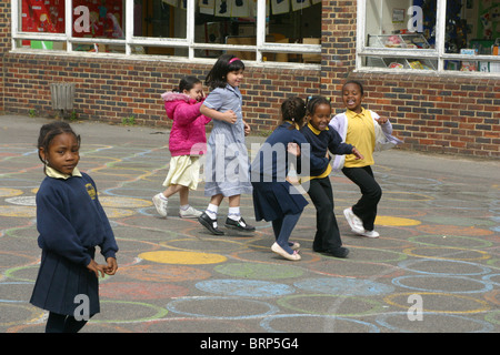 Children playing in a school playground as France's Minister of ...