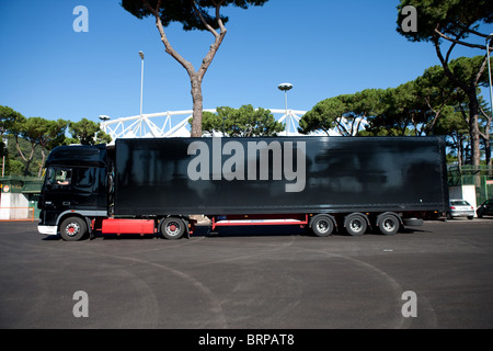 U2 truck lorry with trailer live concert 360 tour Stock Photo