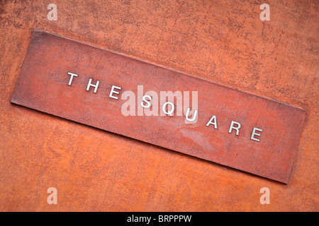 'the square' restaurant sign in London, England Stock Photo