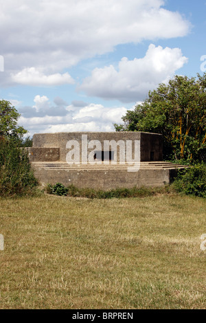 Coastal defence, Essex, UK. World War Two Gun emplacement or Pillbox ...