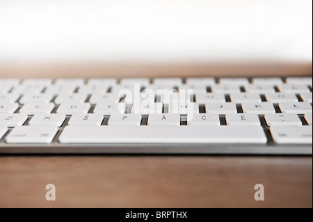 computer keyboard concept - 'space' written above spacebar. Large depth of field Stock Photo