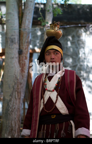 A ladakhi man wearing Traditional Clothes in Ladakh festival Stock ...