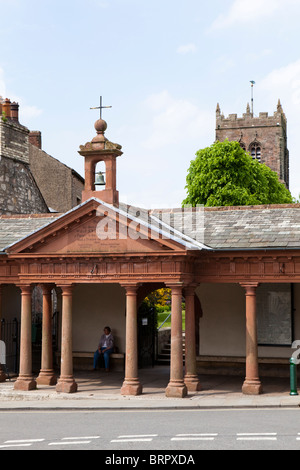The Cloisters in the Market Square in Kirkby Stephen, Cumbria - built in 1810 as a butter market and a shelter from the weather. Stock Photo