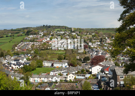 UK, England, Cornwall, Launceston, St Stephens from Castle Green Stock Photo