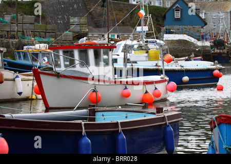 Fishing Boats in Mevagissey Harbour Cornwall UK