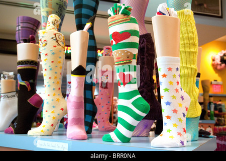 Socks for sale in a sock shop, the Mandalay Bay Hotel shops, Las Vegas USA Stock Photo