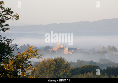 Royal Earlswood Park, Redhill, Surrey, covered in morning mist Stock Photo