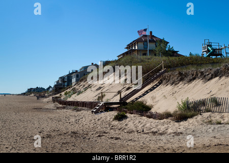 Beach Erosion, Plum Island, Massachusetts Stock Photo