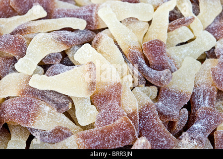 Close-up of cola bottle shaped jelly candies Stock Photo